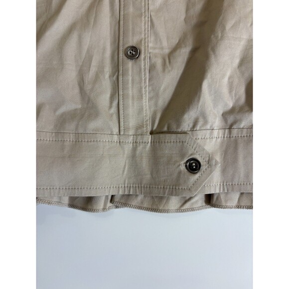 Anthropologie Ro & De Shirt Womens Medium Beige Ruffle Back Collar Button Up NWT - Picture 6 of 8